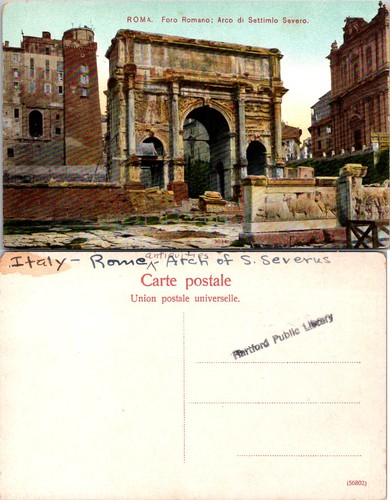 Cartolina roma antico arco - cartolina,