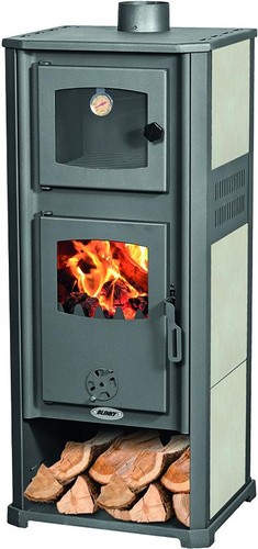 Stufa acciaio roma con forno - acciaio,